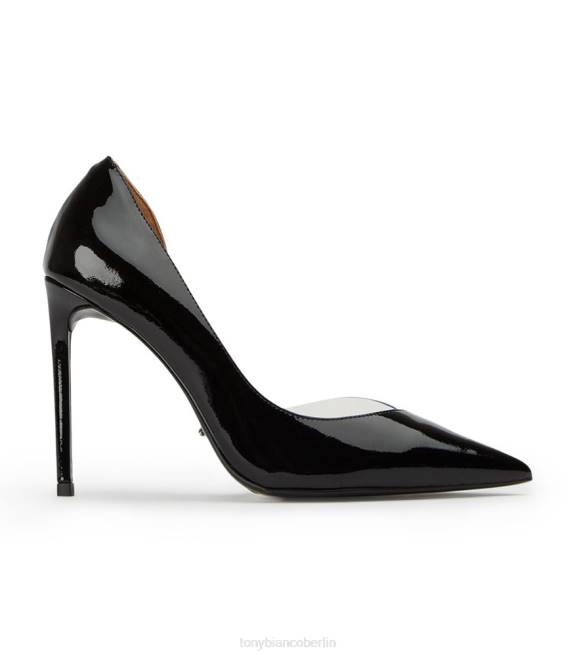 Stöckelschuhe| de Tony Bianco Frauen Ich liebe Absätze schwarzes Lackleder/klares Vinylit 4624202